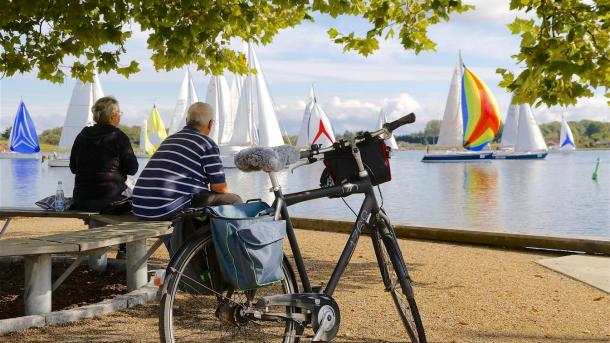 Some cyclists taking a rest in Svendborg